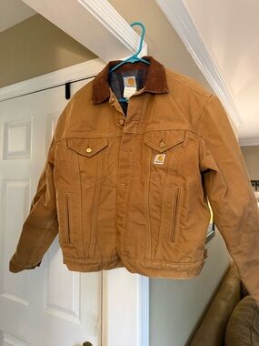 Carhartt Trucker Jacket with Corduroy Collar J09 BRN